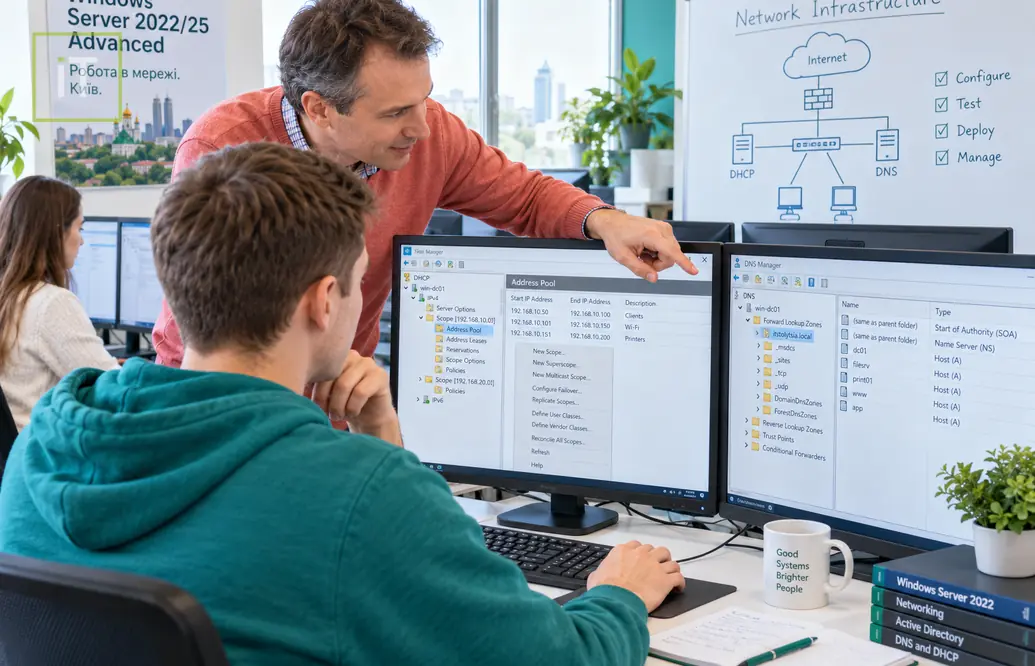 IT - Курсы Windows Server 2016 Advanced: работа в сети. Киев. - Онлайн курсы